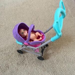 Barbie Pushchair and Baby